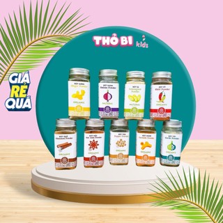 Bột hành, bột tỏi hữu cơ, nguyên chất vinasamex 70g hũ thủy tinh cho bé ăn dặm