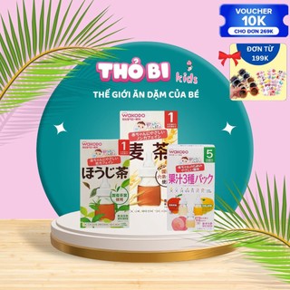 Trà wakodo cho bé nhật bản vị trà xanh, lúa mạch, hoa quả cho bé từ 1 tháng tuổi