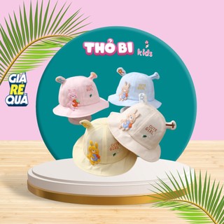 Mũ cho bé, mũ vành cho bé từ 6-24 tháng thỏ ôm dâu cute girl