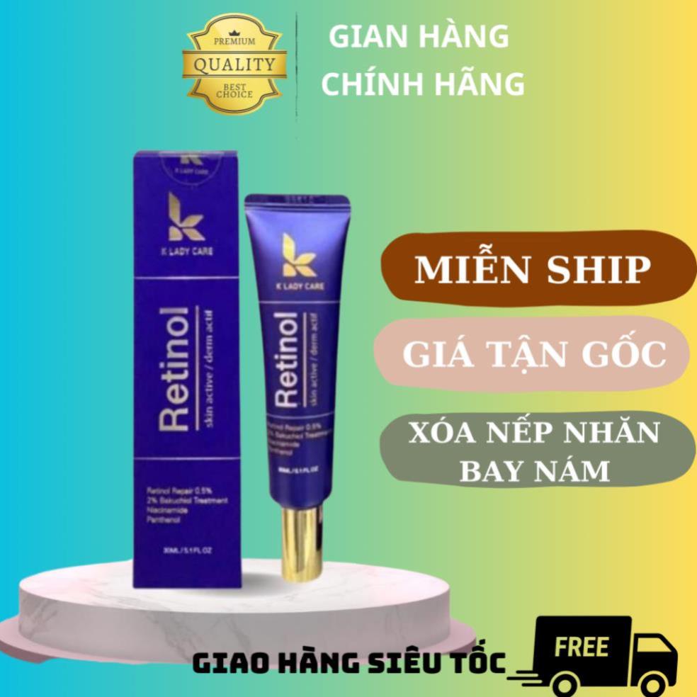 Kem Dưỡng K Lady Care 0.05% Retinol Premium Retinol Elastin Cream 30ml cho làn da căng bóng (hết mụn, thu nhỏ lỗ c.lông)