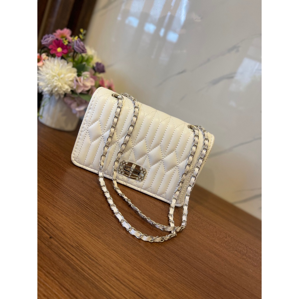 Túi Đeo Chéo Đeo Vai khoá xoay đính đá thời trang mẫu mới TX57