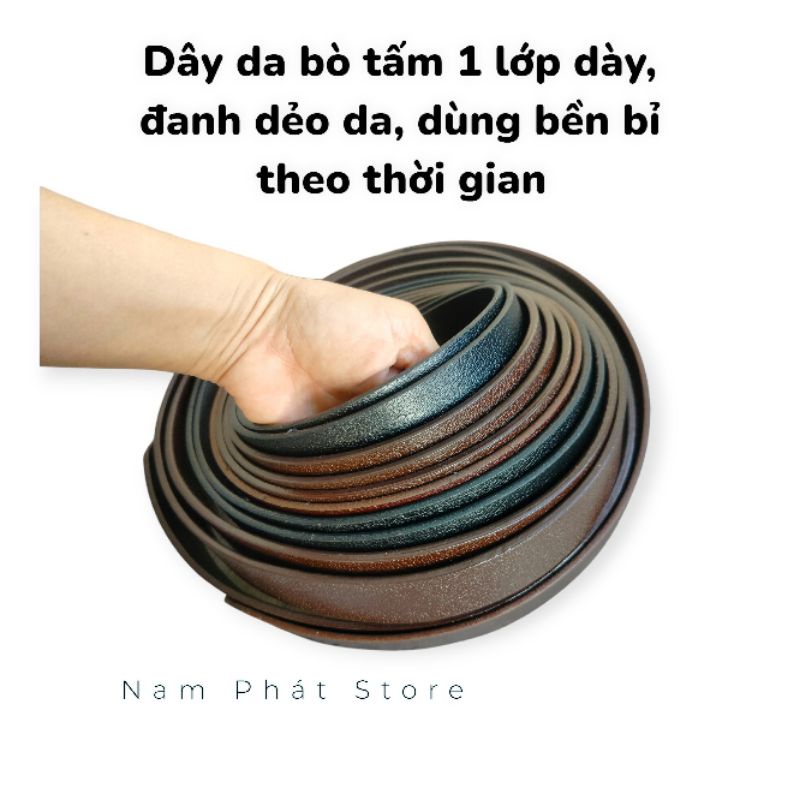 DÂY LƯNG DA BÒ KHÔNG KÈM MẶT KHOÁ