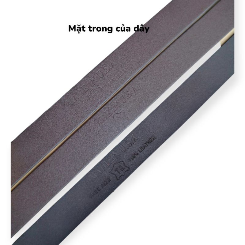 DÂY LƯNG DA BÒ KHÔNG KÈM MẶT KHOÁ