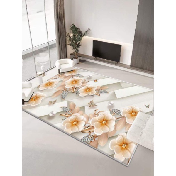 Thảm trải sàn Bali 5D mẫu hoa sen 1m6x2m3 và 2mx3m ( 80x2m)