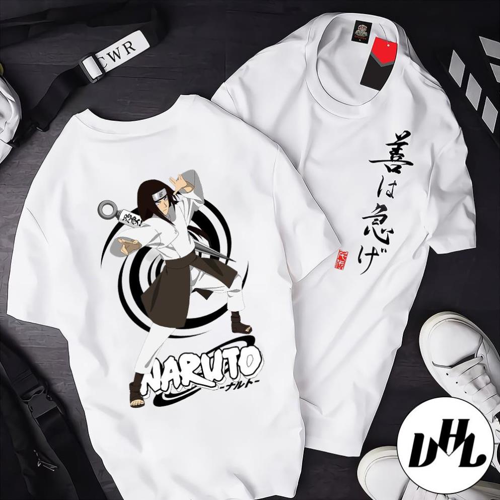 Áo thun nam nữ chữ hình Negi Hyuga, Áo thun Anime Manga truyện tranh naruto Unisex Nam Nữ