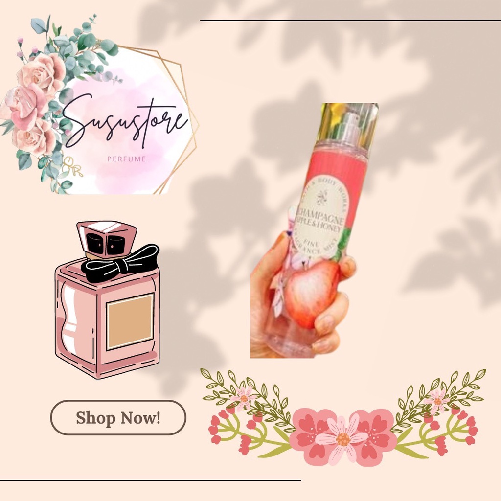 Xịt Thơm Champagne Apple & Honey Bath & Body Works Fragrance Mist
