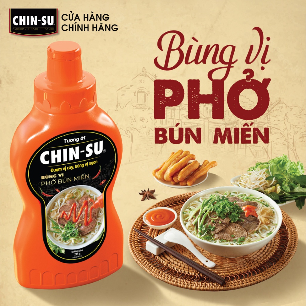 Tương Ớt CHIN-SU Phở Bún Miến Chai 235g