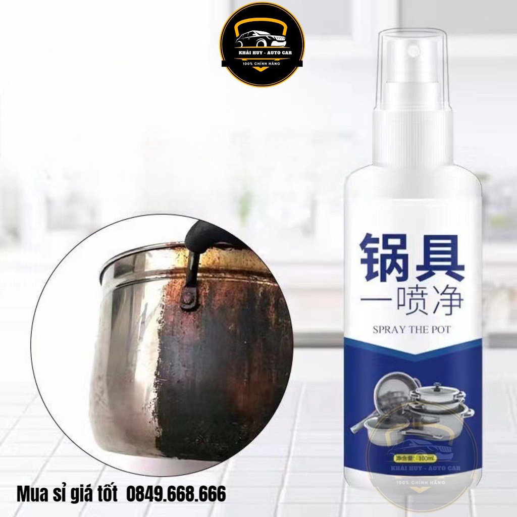 Chai Xịt Tẩy Xoong Nồi thần kỳ đánh bay mọi vết bẩn dầu mỡ,bếp ga,đáy xoong,đáy chảo - Khải Huy Scar