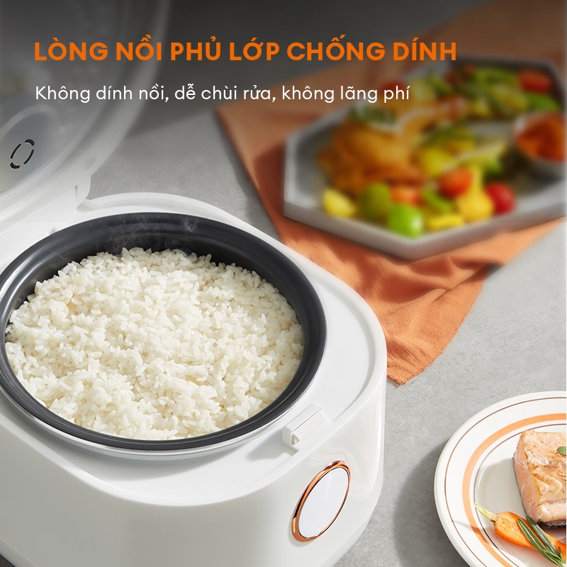 Nồi cơm điện tử GAABOR GR-S30B lòng nồi 1.2L hẹn trước 24h, 9 chế độ nấu - Hàng chính hãng