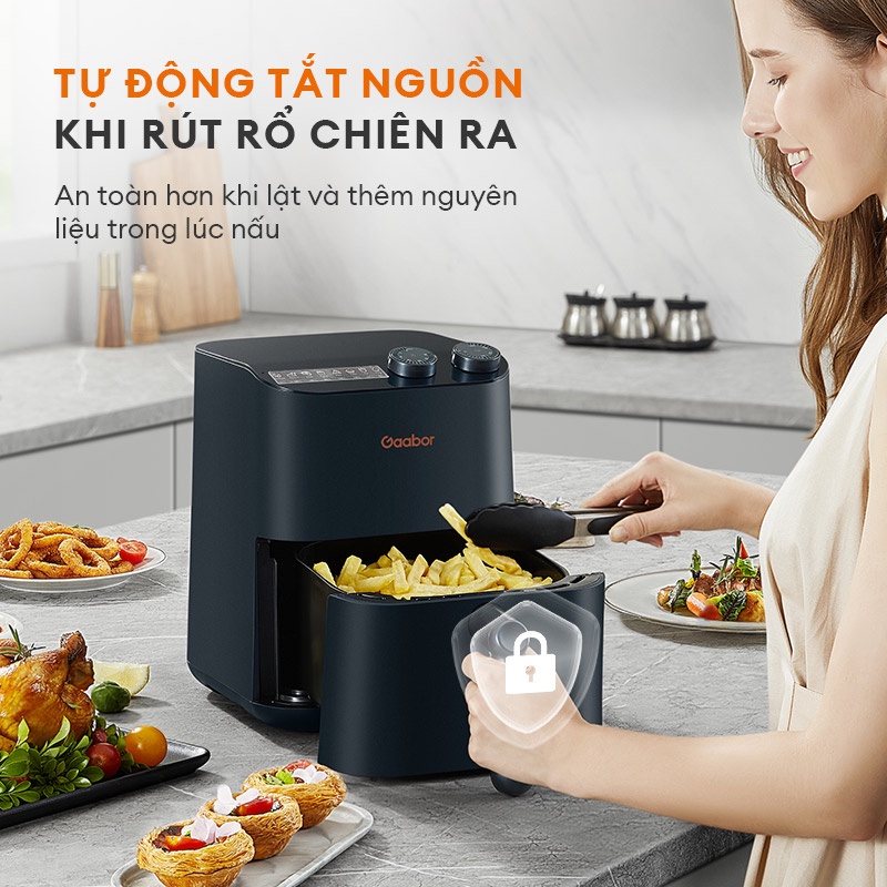 Nồi chiên không dầu GAABOR GA-M4D dung tích 4L công suất 1200W - Hàng chính hãng