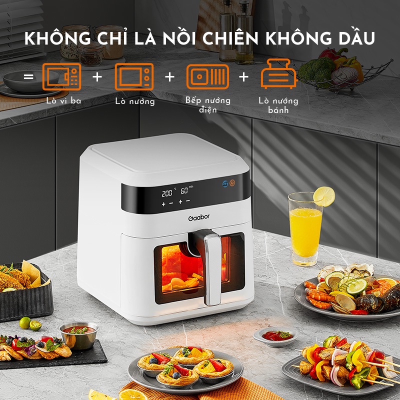 Nồi chiên không dầu GAABOR GA-E85AS dung tích 8.5L - Thép không gỉ - Giá rẻ - Hàng chính hãng