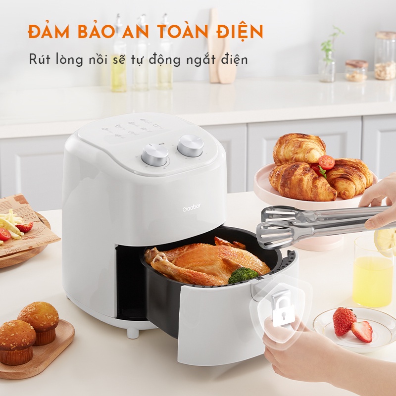 Nồi chiên không dầu GAABOR GA-M4A01 dung tích 4L giá rẻ - Thép không gỉ - Giá rẻ - Hàng chính hãng