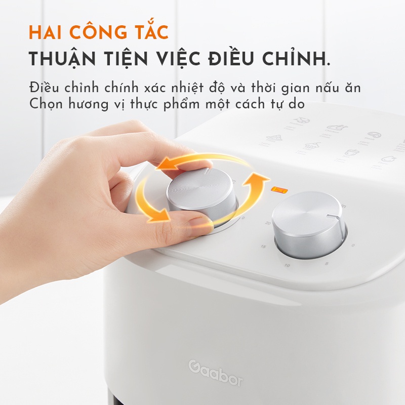 Nồi chiên không dầu GAABOR GA-M4A01 dung tích 4L giá rẻ - Thép không gỉ - Giá rẻ - Hàng chính hãng