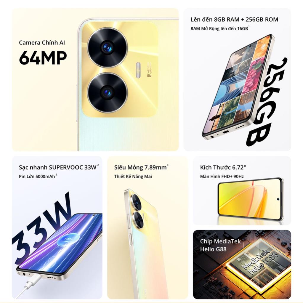 Điện Thoại realme C55   - Hàng Chính Hãng Miễn Phí Vận Chuyển