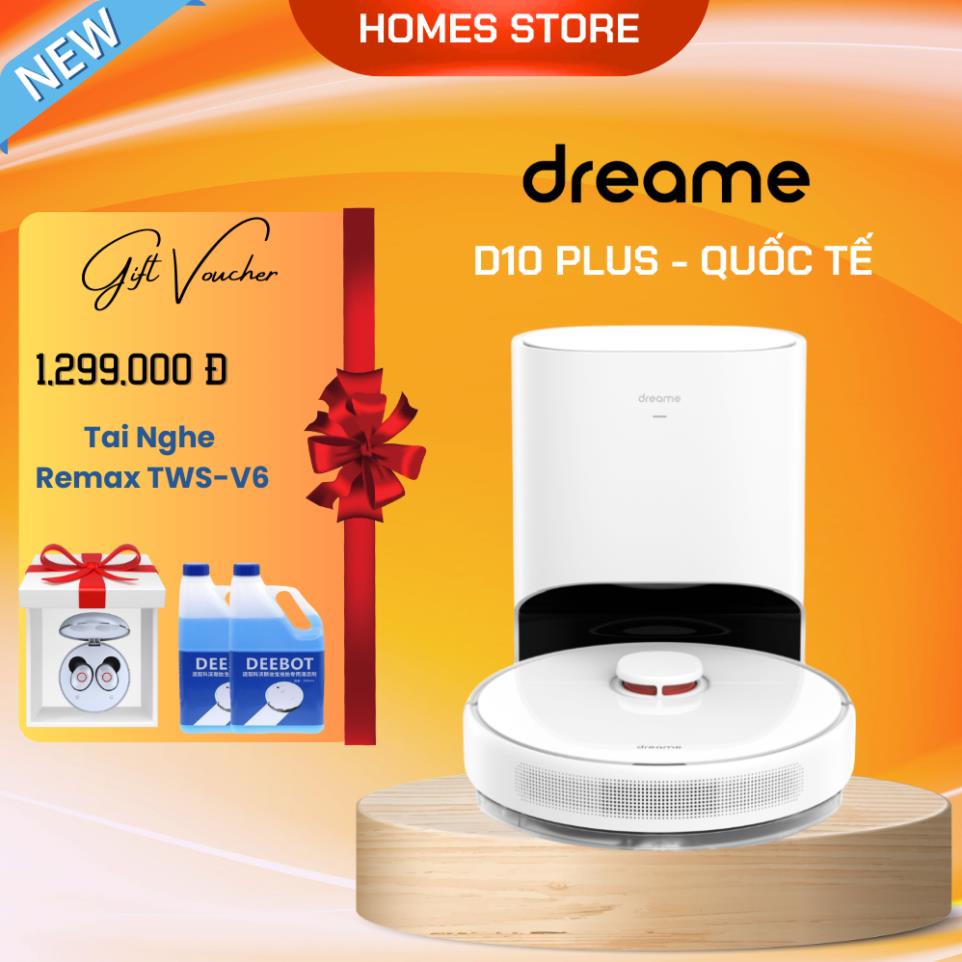 Robot Hút Bụi Lau Nhà Dreame D10 Plus | Dreame D10S Plus - Bản Quốc Tế - BH 12 Tháng