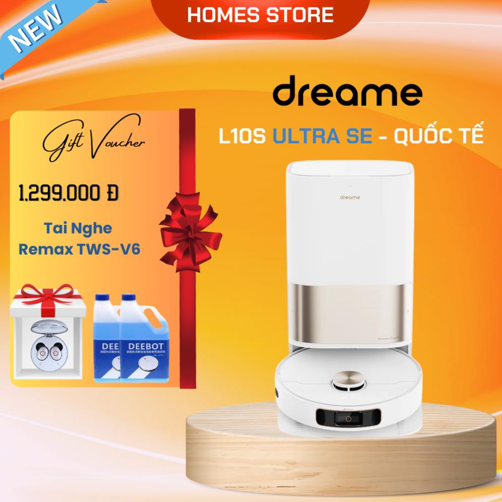 Robot Hút Bụi Lau Nhà Dreame L10s Ultra SE - Tự Giặt Giẻ Lau, Sấy Khô, Đổ Rác Tự Động Có Tích Hợp Modul Bơm