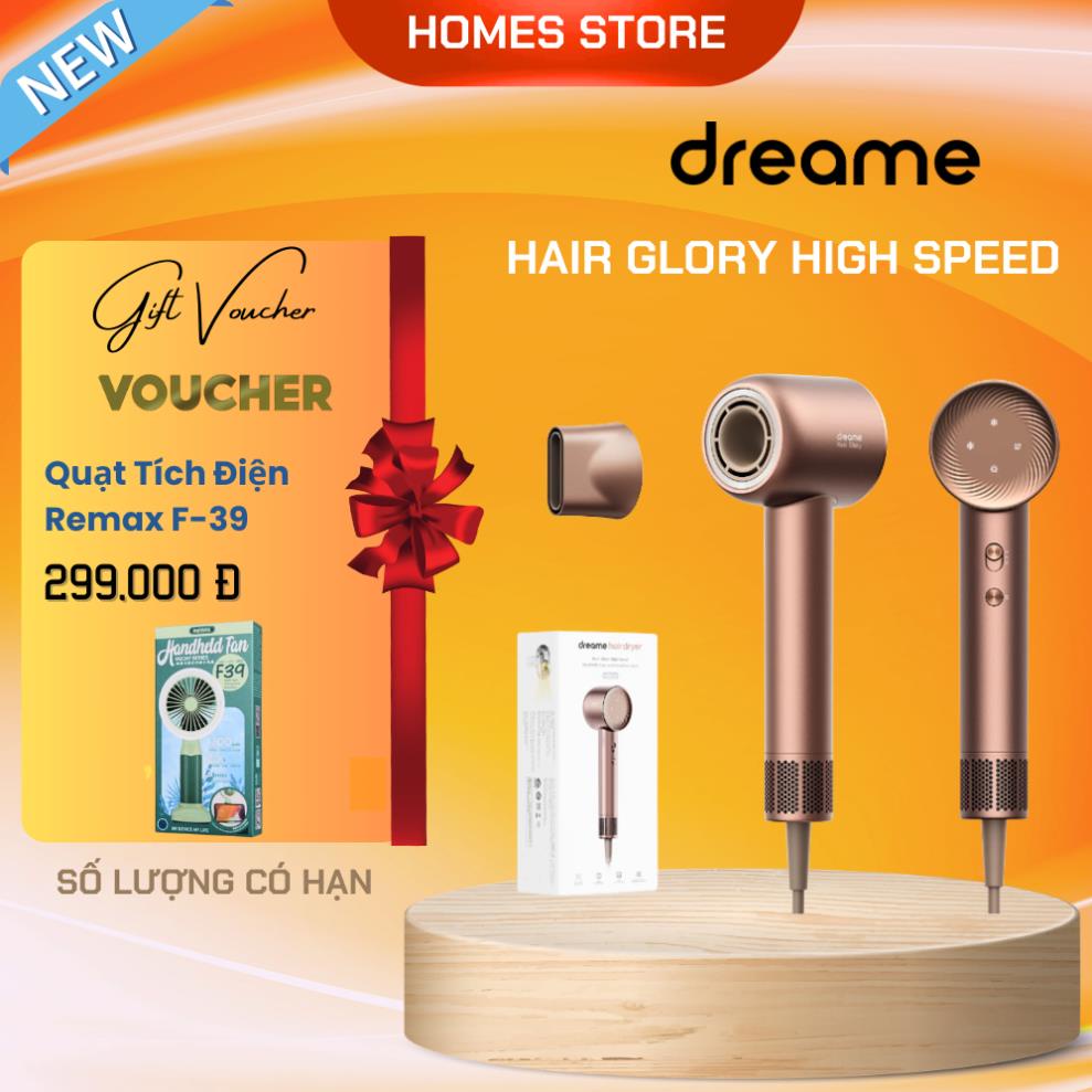 Máy Sấy Tóc Ion Dreame Hair Glory High Speed – Làm Khô Nhanh, Mượt Tóc, Chăm Sóc Tóc - Hàng Chính Hãng