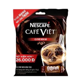 1 gói cà phê đen đá nescafe cafe việt bịch. love