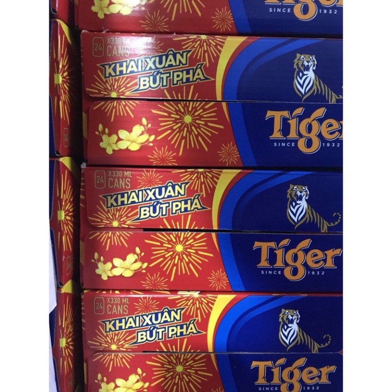 [DEAL SỐC] [SALE HOT] [FREESHIP] MỘT THÙNG BIA TIGER XUÂN MẪU MỚI 2021 KHAI XUÂN BỨC PHÁ