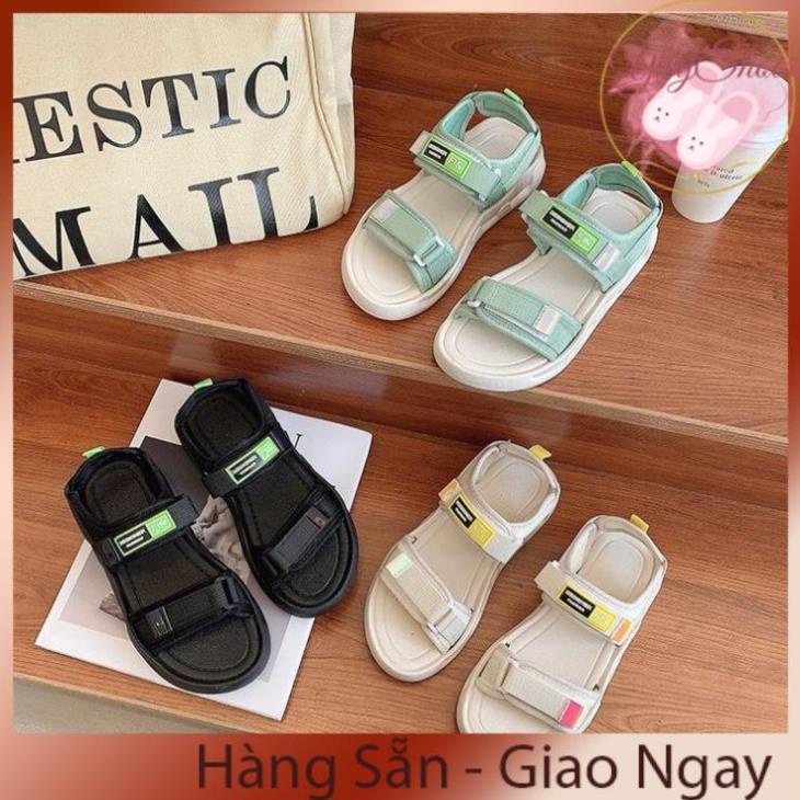 Sandal Nữ Quai Dán FIN Hàn Quốc Quai 3 Màu Hot Trend
