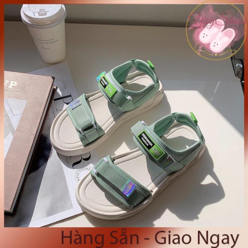 Sandal Nữ Quai Dán FIN Hàn Quốc Quai 3 Màu Hot Trend