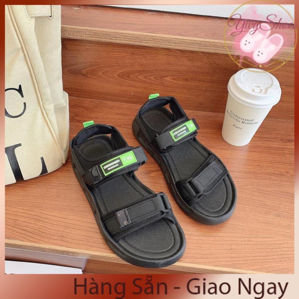 Sandal Nữ Quai Dán FIN Hàn Quốc Quai 3 Màu Hot Trend
