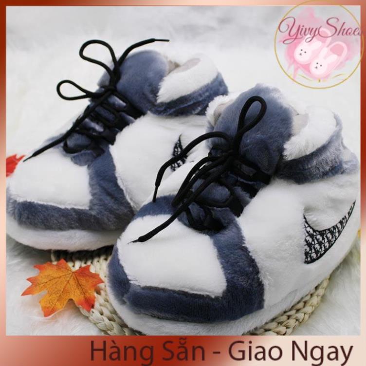 Giày bông mùa đông đi trong nhà ĐẾ CAO SU đi trong nhà và đi ra đường thoải mái
