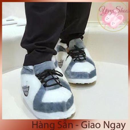 Giày bông mùa đông đi trong nhà ĐẾ CAO SU đi trong nhà và đi ra đường thoải mái