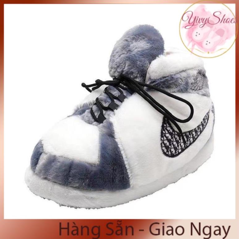 Giày bông mùa đông đi trong nhà ĐẾ CAO SU đi trong nhà và đi ra đường thoải mái
