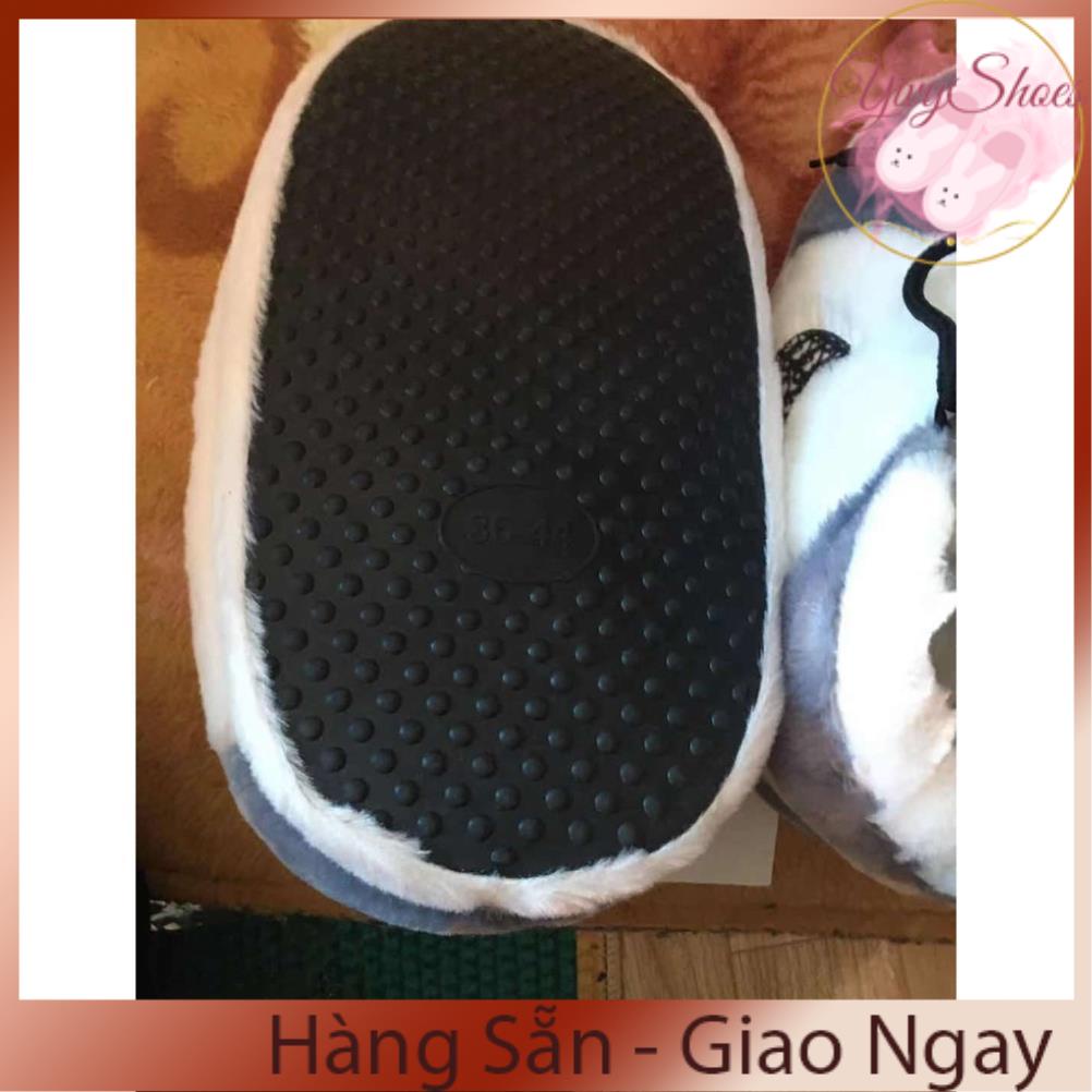 Giày bông mùa đông đi trong nhà ĐẾ CAO SU đi trong nhà và đi ra đường thoải mái