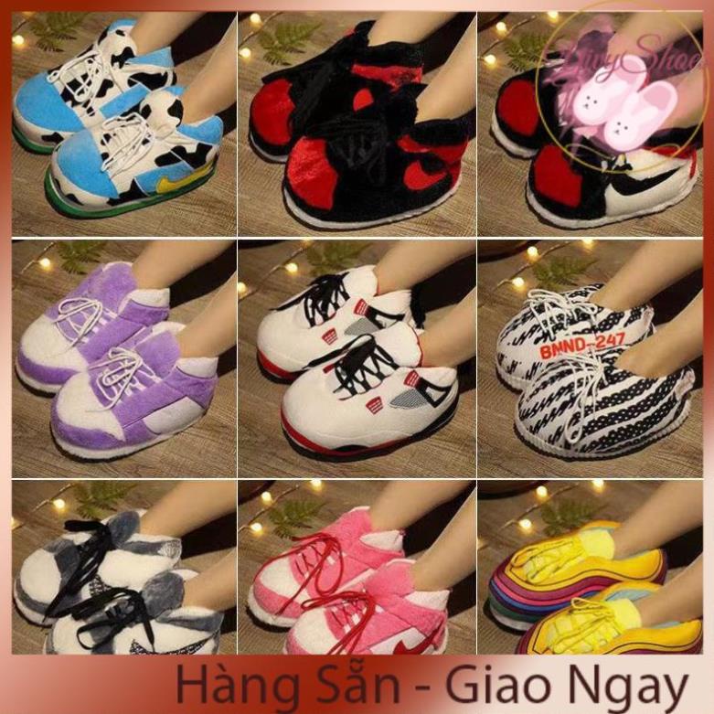 Giày bông mùa đông đi trong nhà ĐẾ CAO SU đi trong nhà và đi ra đường thoải mái
