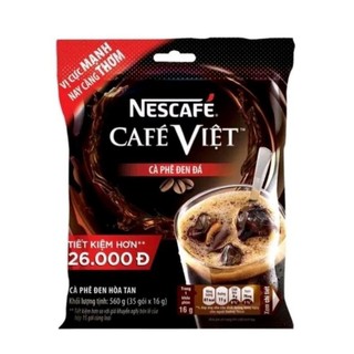 1 gói cà phê đen đá nescafe cafe việt bịch. love