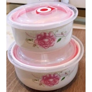 Bộ 2 thố sứ có nắp love