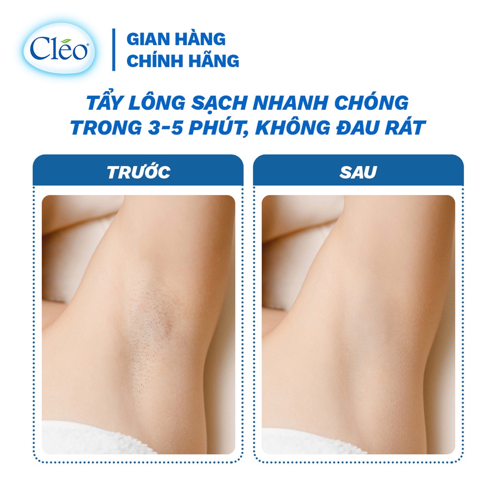 Kem Tẩy Lông Cléo 25g/ 50g cho Da Thường Avocado Hair Removal Cream Normal Skin chiết xuất bơ an toàn, không gây đau rát