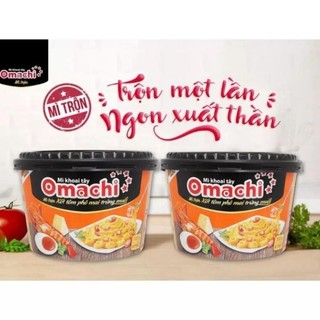  Thùng 12 TÔ MÌ Omachi Trộn Xốt Tôm Phô Mai Trứng Muối Tô Sốt Spaghetti tô 105g 