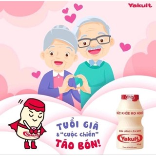 Thùng sữa uống lên men Yakult 1 thùng 50 chai date mới