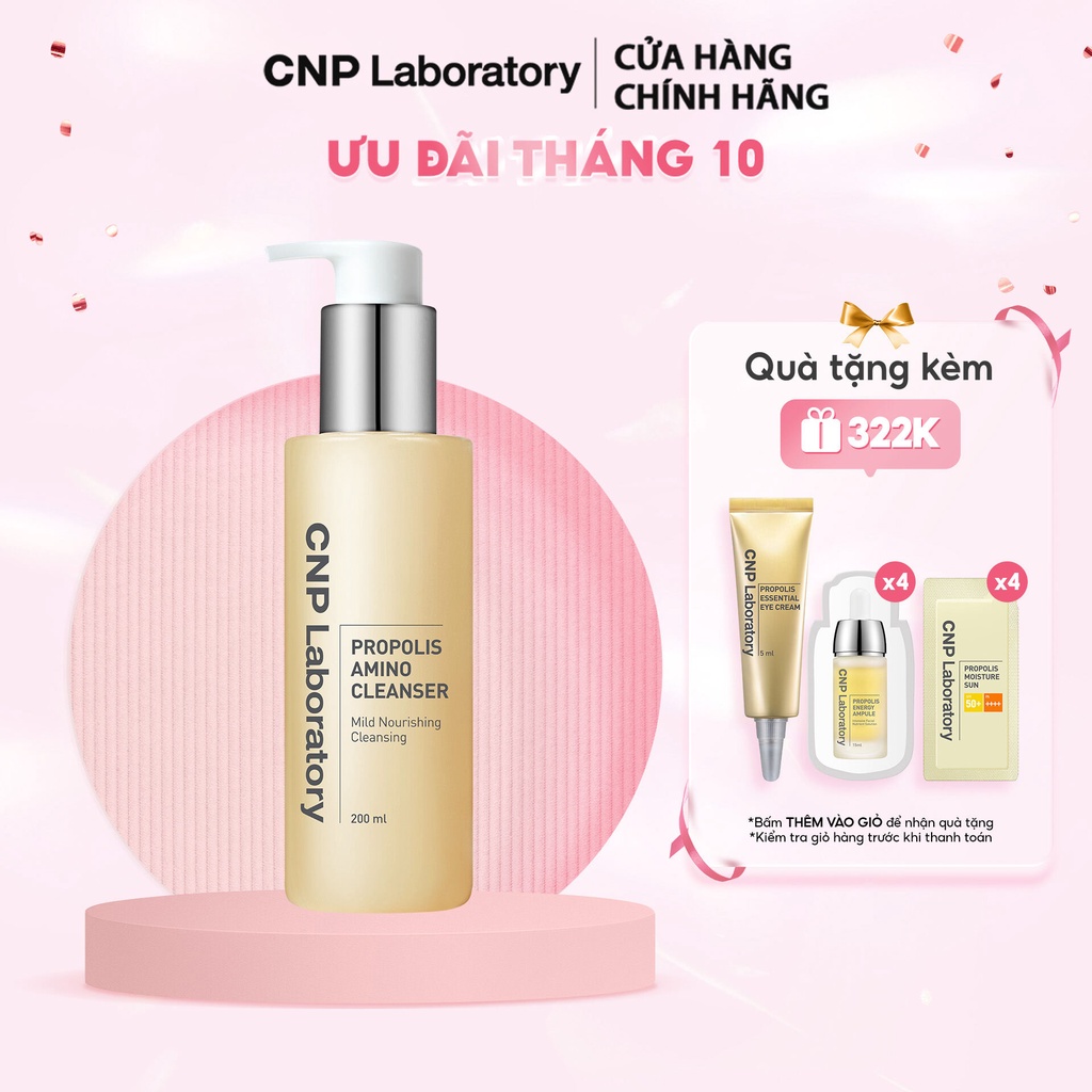 Sữa rửa mặt keo ong phục hồi dưỡng ẩm CNP Laboratory Propolis Energy Ampule 200ml