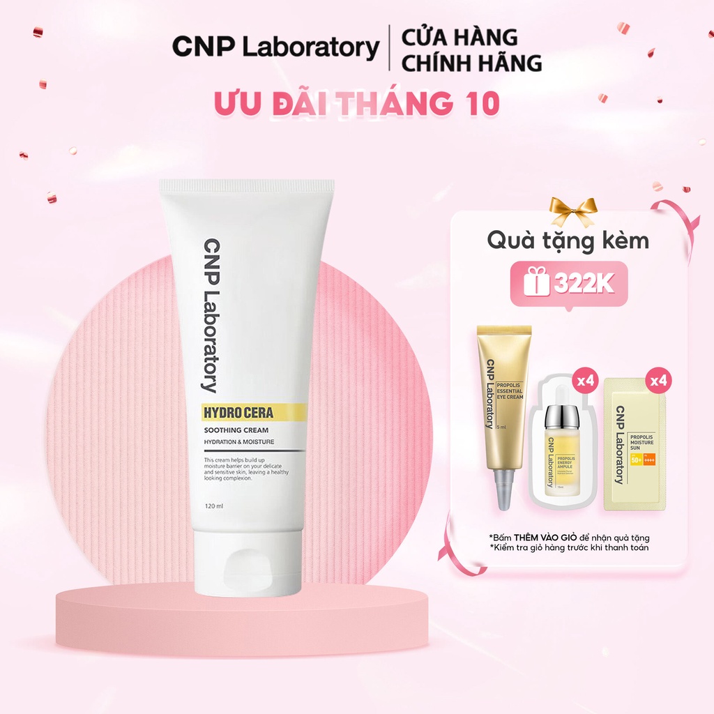 Kem dưỡng ẩm làm dịu da chuyên sâu CNP Laboratory Hydro Cera Soothing Cream 120ml