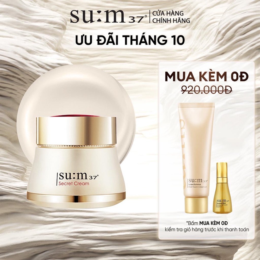 Kem dưỡng cân bằng nội môi ngăn ngừa lão hóa Su:m37 Secret Cream 50ml
