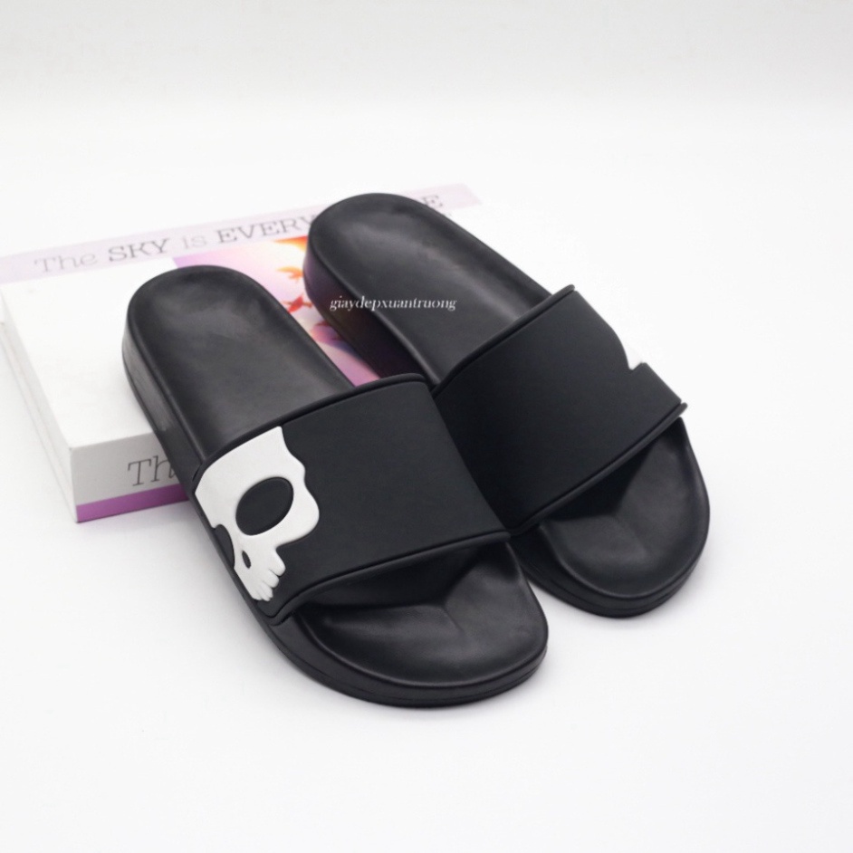 Dép Nam Nữ quai ngang hidrogen, dép đầu nâu đi phong cách trẻ trung boy city