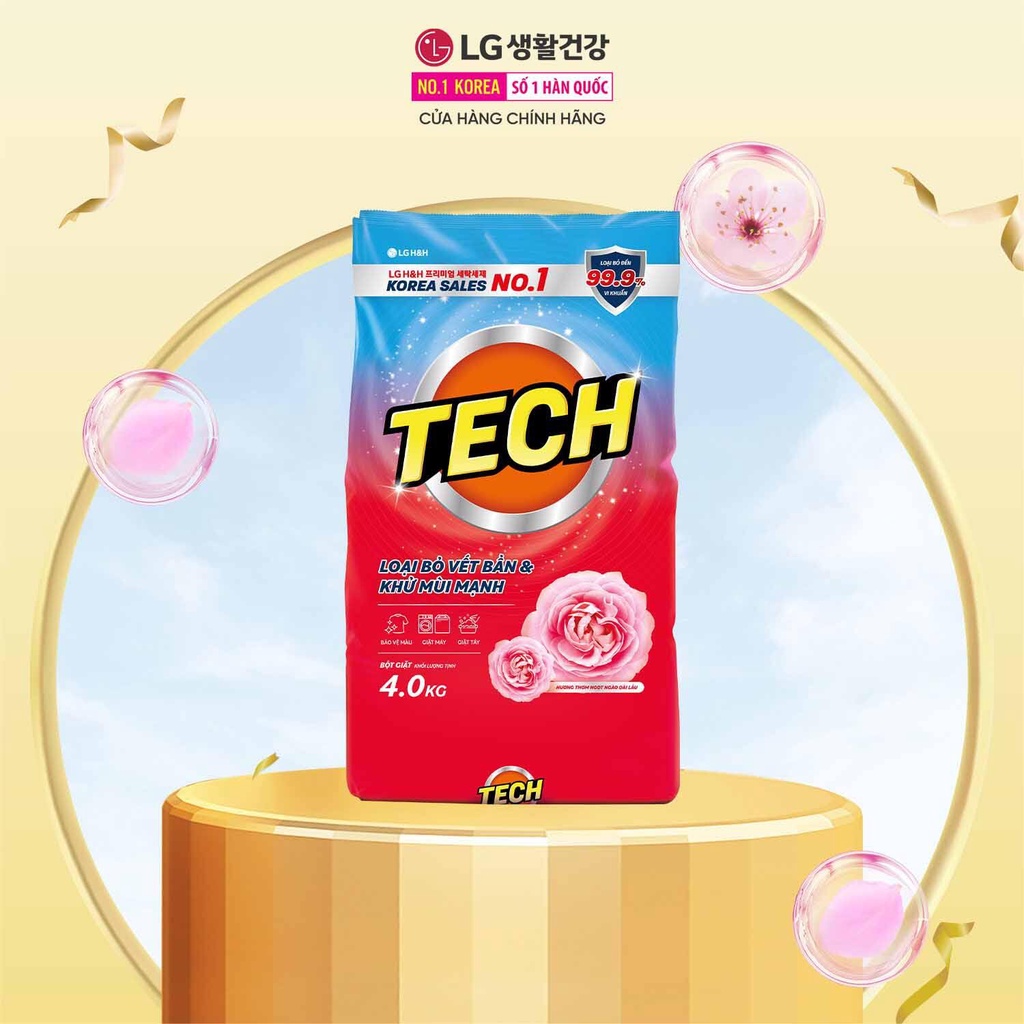 Bột giặt Tech  - Sạch bay vết bẩn 4KG