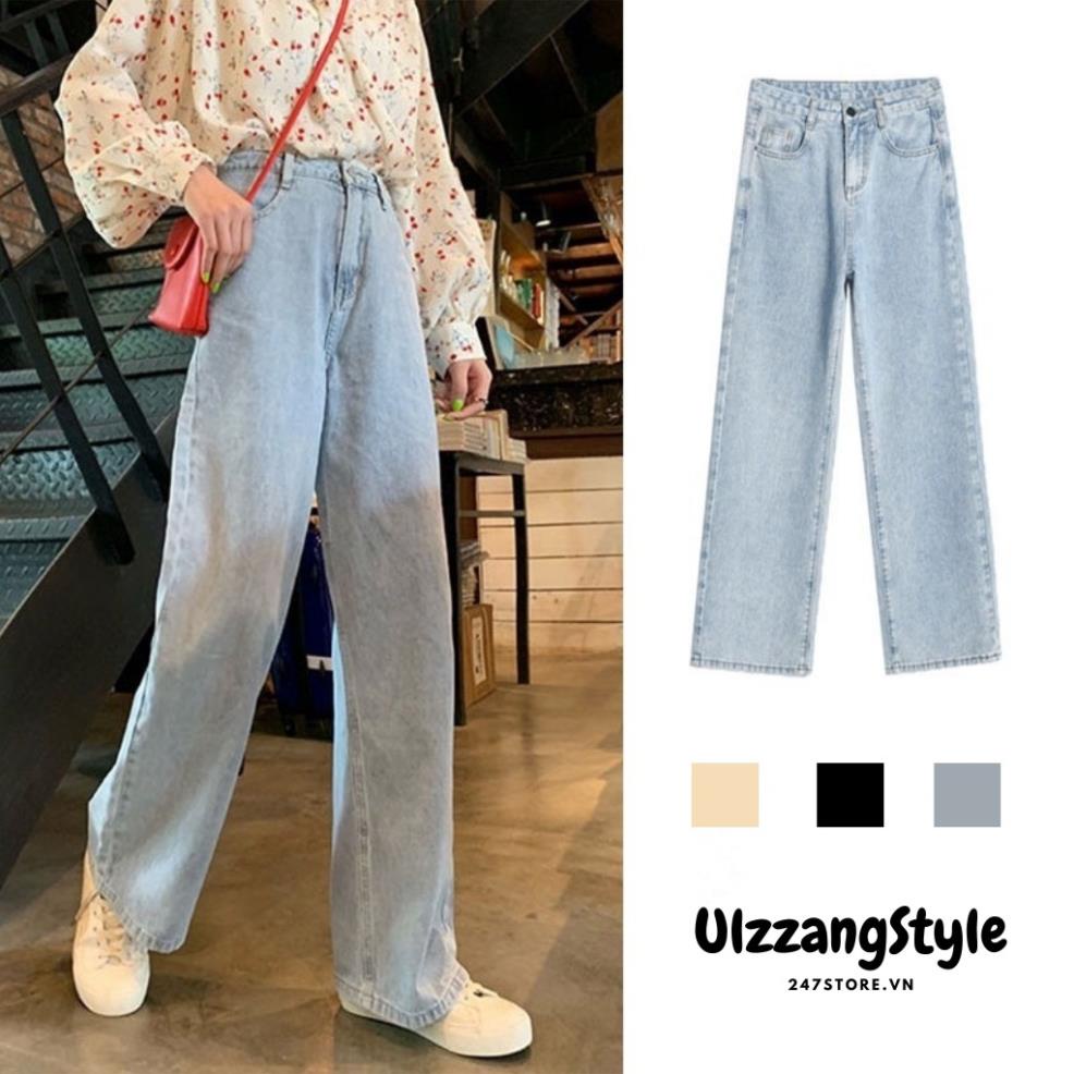 Quần JEAN TRƠN Ống Rộng Ullzang HOTTREND QU11