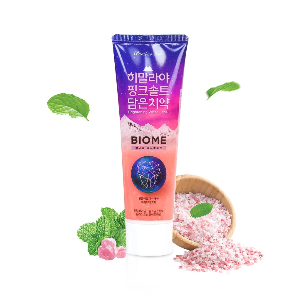 Kem đánh răng Bamboo Salt Himalaya Pinksalt Biome 100g