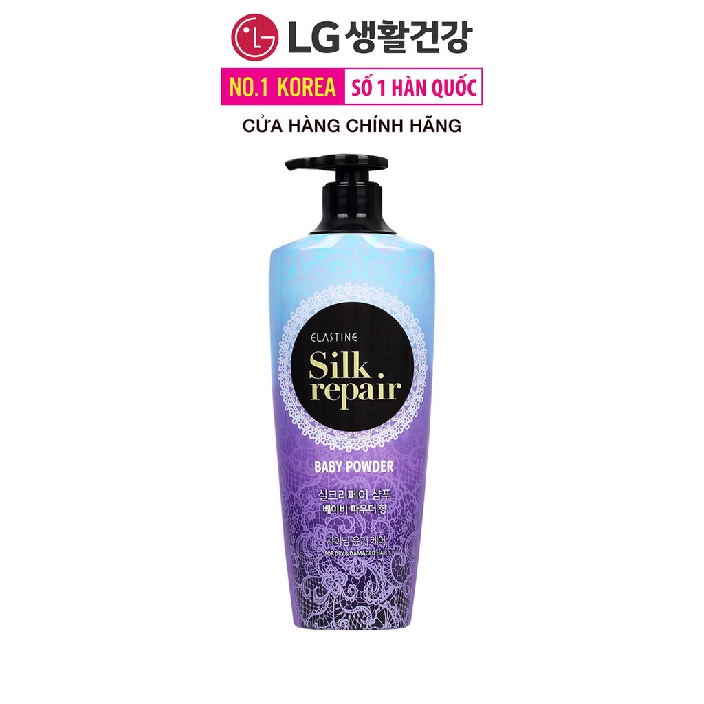 Dầu gội chăm sóc và nuôi dưỡng tóc Elastine Silk Repair - Hương Phấn Em Bé