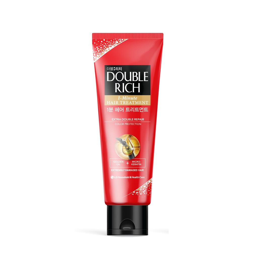 Kem xả Double Rich 1 Minute Hair Treatment giúp tóc chắc khỏe 250ml