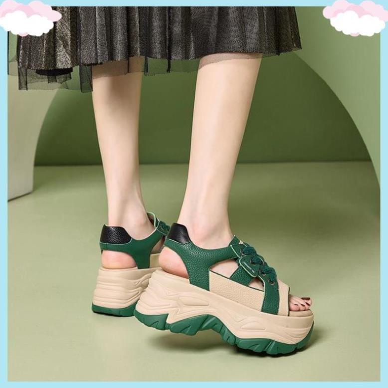 Dép Sandal Da Đế dày 7P Thời Trang Mùa Hè 2023 Dành Cho Nữ Size 35-40 Ma032