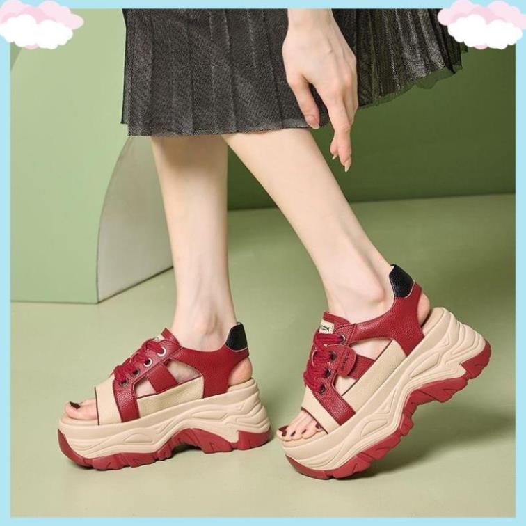 Dép Sandal Da Đế dày 7P Thời Trang Mùa Hè 2023 Dành Cho Nữ Size 35-40 Ma032