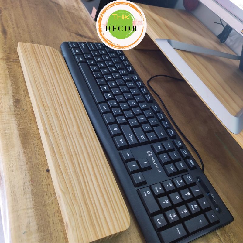 Kê tay bàn phím cơ bằng gỗ thông Mỹ cao cấp