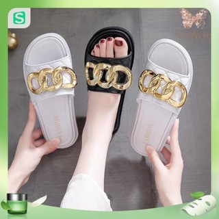 dép dế xuồng xích to màu vàng quai ngang mẫu mới nhất , khóa ngẫu nhiên