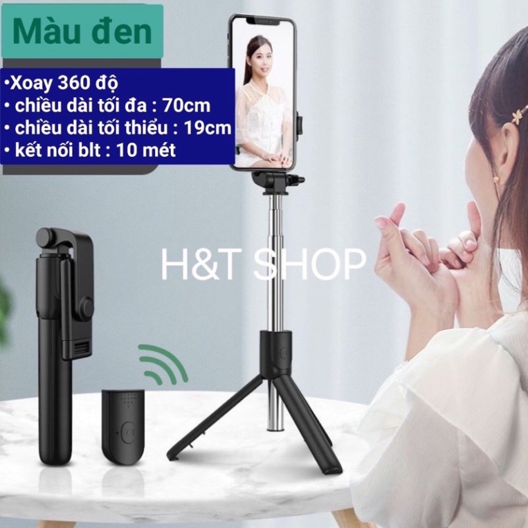 Cây chụp hình 3 chân tích hợp đèn led selfie + remote bluetooth chụp hình shoppp